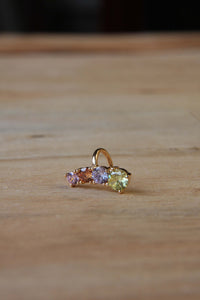 ear cuff 4 circonitas multicolor