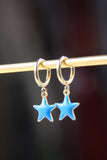 aros estrella esmaltada