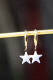aros estrella esmaltada