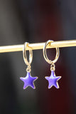 aros estrella esmaltada