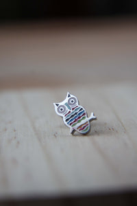 mini búho esmaltado