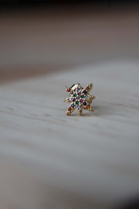 mini estrella polar con circonitas multicolor