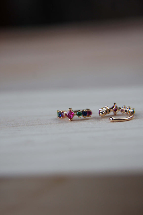 mini ear cuff multicolor