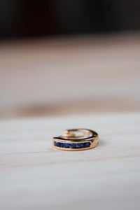 mini aros 6 circonitas azules
