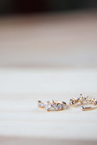 mini ear cuff circonitas blancas