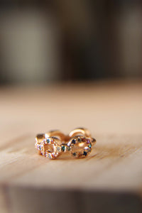 mini aro de eslabones con circonitas multicolor