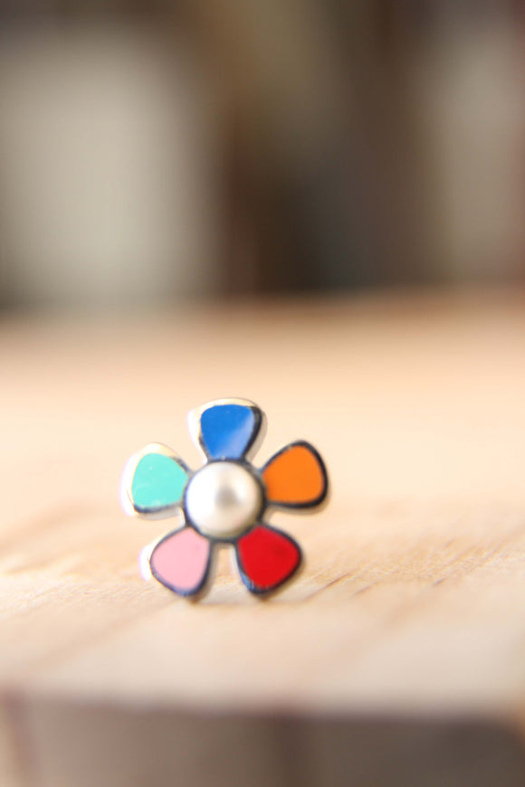 mini flor con perla