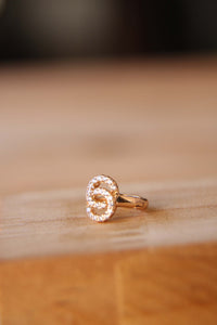 mini aro doble anillo circonitas