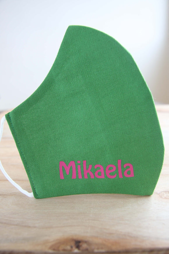 mascarilla personalizada verde