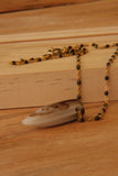collar corto cuerno de ágata con cadena